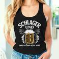 Schlager And Beer Das Gönn Ich Mir Schlagparty Costume Tank Top Frauen Geschenke für Sie