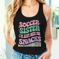 Soccer Sister I'm Just Here For The Snacks Groovy Women Tank Top Gifts for Her