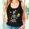 Spooky Pickleball Halloween Skeleton Pumpkin Women Tank Top Gifts for Her