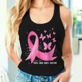 Support Squad Butterfly Pink Ribbon Breast Cancer Awareness Women Tank Top Gifts for Her