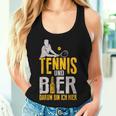 Tennis And Beer Darum Bin Ich Hier Tennis Tank Top Frauen Geschenke für Sie