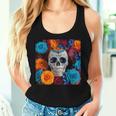 Tête De Mort Mexicaine Dia De Muertos Jour Des Morts Floral Débardeur pour femme Cadeaux pour elle