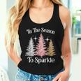 Tis The Season To Sparkle Cute Pink Christmas Tree Womens Women Tank Top Gifts for Her