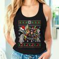 Ugly Christmas Sweater With Sea Turtle Lights Santa Hat Women Tank Top Gifts for Her