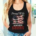 Union Member Wife American Flag Crane Operator Women Tank Top Gifts for Her