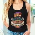 Vintage Alien Hippiean Flower Bus Aliens Peace Sign Canotta da donna Regalos para ella
