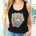 Watercolour Floral Bengal Tiger Tank Top Frauen Geschenke für Sie