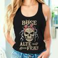 Women's Evil Old Woman Skull Old Womanintage Biker Tank Top Frauen Geschenke für Sie