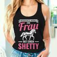 Women's Frau Mit Einem Shetland Pony Rider Tank Top Frauen Geschenke für Sie