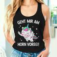 Women's Geht Mir Am Hornorbei Unicorn Tank Top Frauen Geschenke für Sie