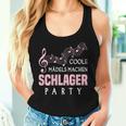 Women's Schlager Hit Party Music Hit Music Quote Tank Top Frauen Geschenke für Sie