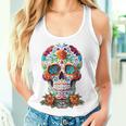 Floral Sugar Skull Day Of Dead Dia De Los Muertos Men Women Tank Top Gifts for Her