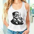 Frankenstein Coffee Drinker Horror And Caffeine Lovers Gray Tank Top Frauen Geschenke für Sie