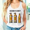 Diving For Diving Diet Beer Blue Tank Top Frauen Geschenke für Sie