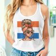 Holland Fan Item Women's Messy Bun Holland Flag Tank Top Frauen Geschenke für Sie