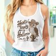 Hootin Leads To Hollerin Western Cowboy Owl Saying Women Tank Top Gifts for Her