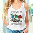It's Fine We're Fine Everything Is Fine Gnome Teacher Xmas Women Tank Top Gifts for Her
