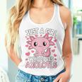 Just A Girl Who Loves Axolotls Pink Kawaii Axolotl Girl Kid Women Tank Top Gifts for Her