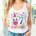 Kinder 7 Geburtstag Katze Mädchen Kätzchen Geburtstag Mädchen 7 Jahre Alt Tank Top Frauen Geschenke für Sie