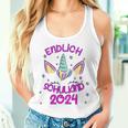 Kinder Endlich Schulkind Girls' Unicorn First Day At School 2024 Tank Top Frauen Geschenke für Sie