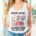 Meine Große Schwestern Ist Die Beste Katzen Geschwister Tank Top Frauen Geschenke für Sie