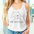 Mir Doch Egal Bär Slogan Women's Tank Top Frauen Geschenke für Sie