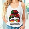 Portugal Germany Flag Portuguse German Messy Bun Tank Top Frauen Geschenke für Sie