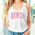 Preppy Cowgirl Varsity Pink Howdy Western Girls Women Tank Top Gifts for Her