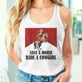 Save A Horse Ride A Cowgirl Lesbian Lgbt Pride Month Women Tank Top Gifts for Her