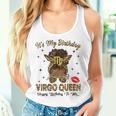 Virgo Queen Messy Bun It's My Birthday Black Woman Women Tank Top Gifts for Her
