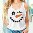 Winter Snowman Face Wink Eye Christmas Xmas For Girl Womens Women Tank Top Gifts for Her