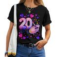 20° Compleanno Ragazza Di 20 Anni Pittura Numero 20 Maglietta da donna