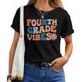 4Th Grade Vibes Fourth Grade Team Retro 1St Day Of School Women T-shirt
