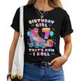 7Th Birthday Girl 7 Years Roller Skates Number 7 Women T-shirt