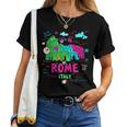 Abstracto Roma Italia Coliseo Ilustración Bosquejo Dibujo Camiseta de mujer