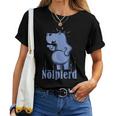 Ähm Nö No Slogan Drama Queen Hippopotamus Nölpferd T-shirt Frauen