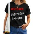 Betreutes Trinken Beer Saufen Outfit Partner Look T-shirt Frauen