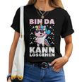 Bin Da Kann Losgehen Cute Unicorn Girls Women T-shirt Frauen