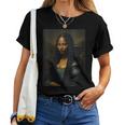 Black Mona Lisa Black History Month Woman Afro Queen Women T-shirt