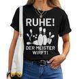 Bowling Bowler Peace Der Meister Wirft T-shirt Frauen