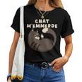Chat M'emmerde Chat M'épuise Chat Homme Cadeau Humour T-shirt femme