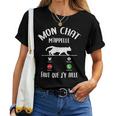 Chats Humour Drole Fille Mon Chat M'appelle T-shirt femme