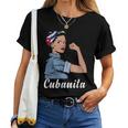 Cubanita Donne Forti Che Indossano Bandana Cuba Bandiera Maglietta da donna