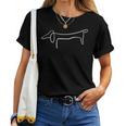 Dachshund Single Line Dog Owner Mummy T-shirt Frauen