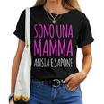 Donna Mamma Ansia E Sapone Scritta Divertente Regalo Maglietta da donna