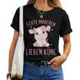 Echte Mädchen Lieben Kühe Cow T-shirt Frauen