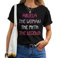 First Name Abuela The Woman The Myth The Legend Abuela Maglietta da donna
