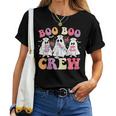 Boo Boo Crew Halloween Costume Nurse Spooky Ghost Women T-shirt