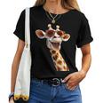 Giraffa Con Occhiali Da Sole Africa Safari Selvaggia Giraffe Maglietta da donna
