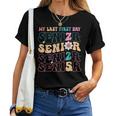 My Last First Day Senior 2025 Back To School Class Groovy Women T-shirt